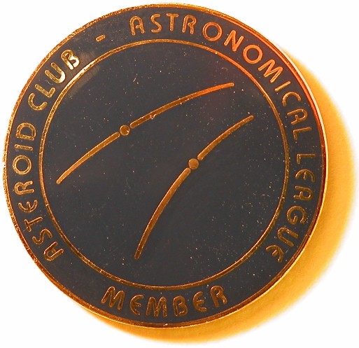 Asteroid observing club pin